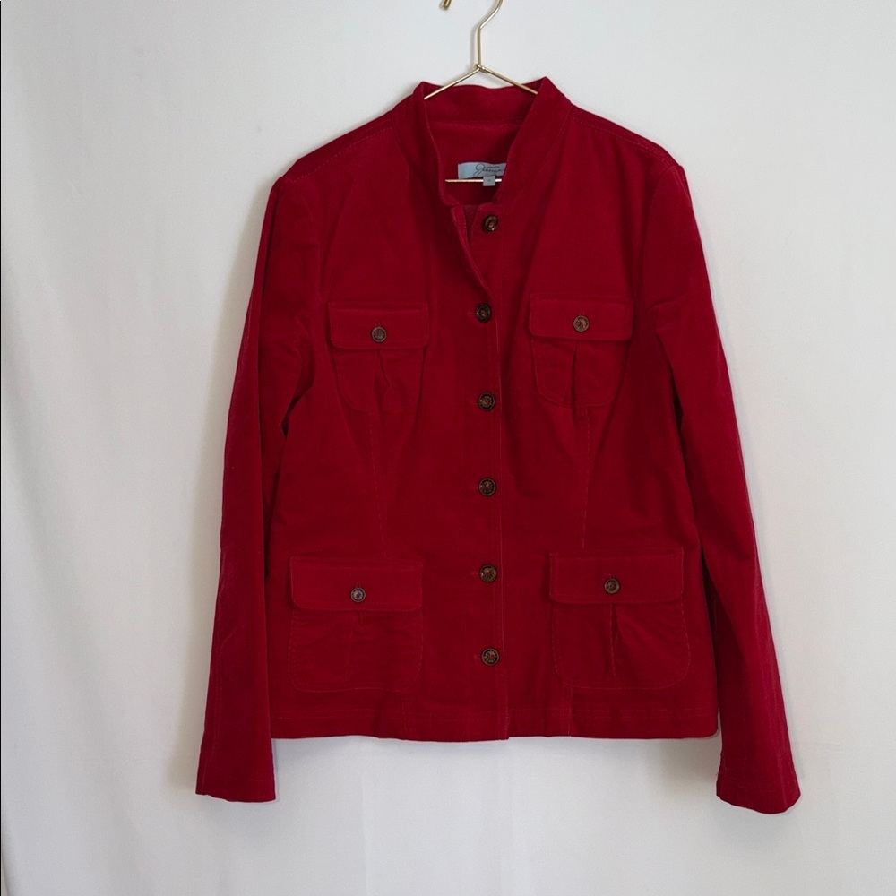 Jessica Red Women's Button-Front Jacket